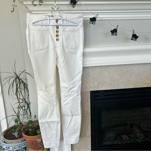 Pilcro and the Letterpress High Rise Denim Legging White Pants